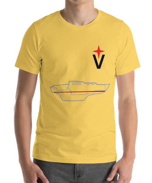 T-shirt: Albin Vega Outline (yellow)